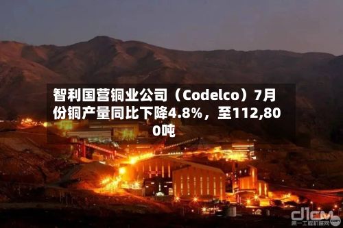 智利国营铜业公司（Codelco）7月份铜产量同比下降4.8%，至112,800吨-第2张图片