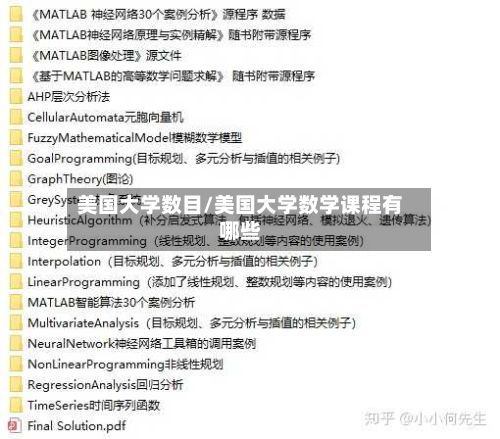 美国大学数目/美国大学数学课程有哪些