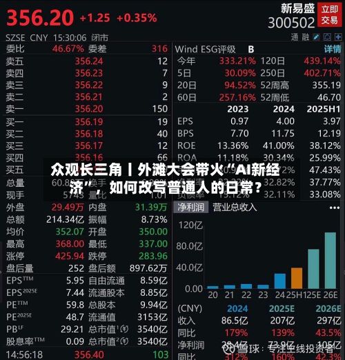 众观长三角丨外滩大会带火“AI新经济”，如何改写普通人的日常？