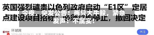 今夜，突发公告！两只大牛股，紧急发声：不属实！-第2张图片