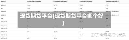 现货期货平台(现货期货平台哪个好)-第3张图片