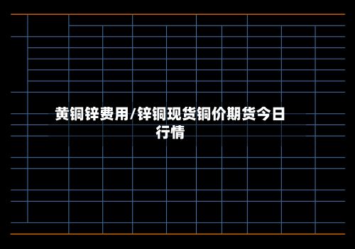 黄铜锌费用/锌铜现货铜价期货今日行情-第3张图片