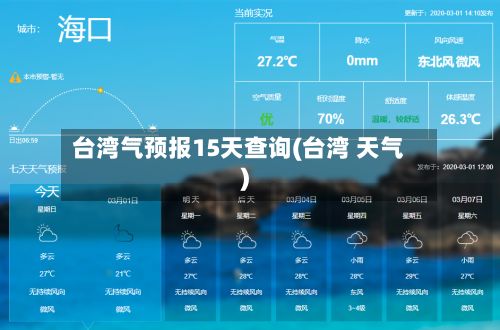 台湾气预报15天查询(台湾 天气)-第3张图片