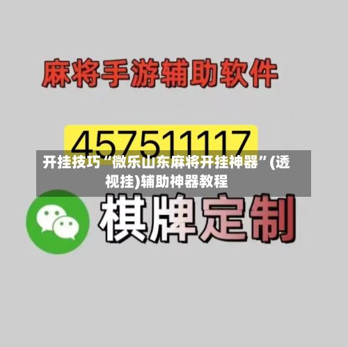 开挂技巧“微乐山东麻将开挂神器	”(透视挂)辅助神器教程-第2张图片