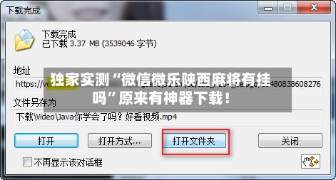 独家实测“微信微乐陕西麻将有挂吗”原来有神器下载！