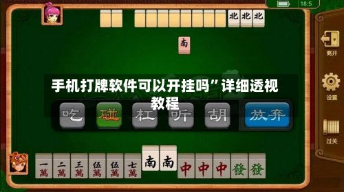 手机打牌软件可以开挂吗	”详细透视教程-第2张图片