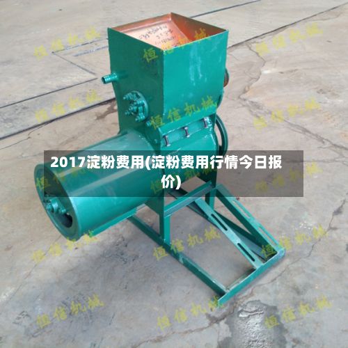2017淀粉费用(淀粉费用行情今日报价)-第2张图片