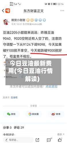 今日豆油最新费用(今日豆油行情解读)-第2张图片