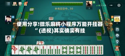 使用分享!微乐麻将小程序万能开挂器	”(透视)其实确实有挂-第2张图片