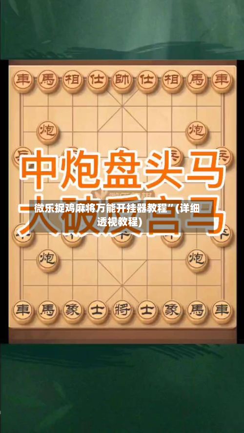 微乐捉鸡麻将万能开挂器教程	”(详细透视教程)-第2张图片