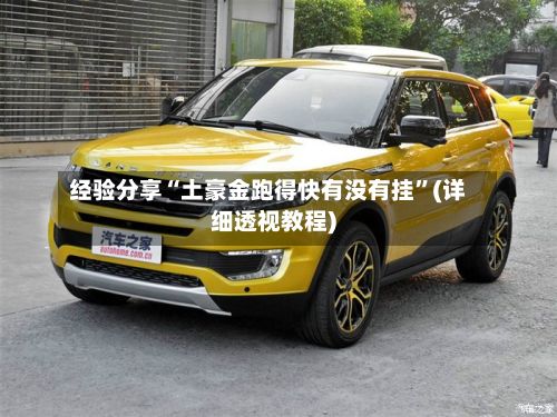 经验分享“土豪金跑得快有没有挂	”(详细透视教程)-第2张图片