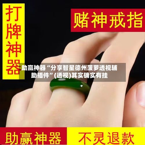 助赢神器“分享智星德州菠萝透视辅助插件”(透视)其实确实有挂-第2张图片