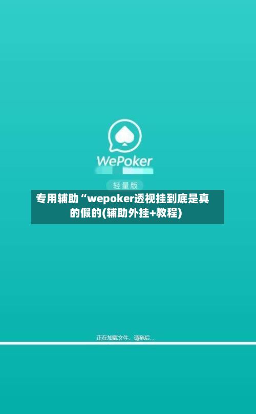 专用辅助“wepoker透视挂到底是真的假的(辅助外挂+教程)-第3张图片