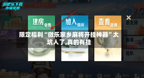 限定福利“微乐家乡麻将开挂神器”太坑人了,真的有挂-第2张图片