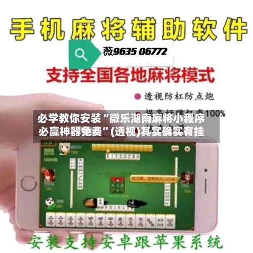 必学教你安装“微乐湖南麻将小程序必赢神器免费”(透视)其实确实有挂-第3张图片