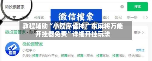 教程辅助“小程序雀神广东麻将万能开挂器免费”详细开挂玩法-第2张图片