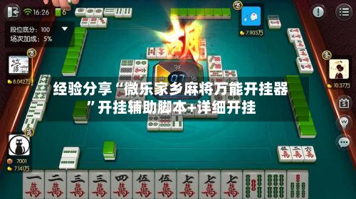 经验分享“微乐家乡麻将万能开挂器”开挂辅助脚本+详细开挂-第3张图片