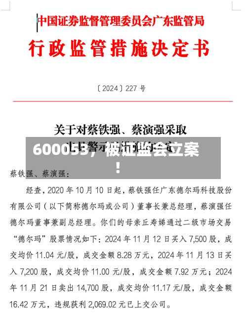 600053，被证监会立案！-第3张图片
