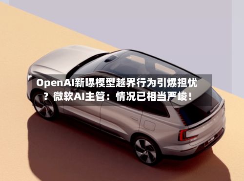 OpenAI新曝模型越界行为引爆担忧？微软AI主管：情况已相当严峻！