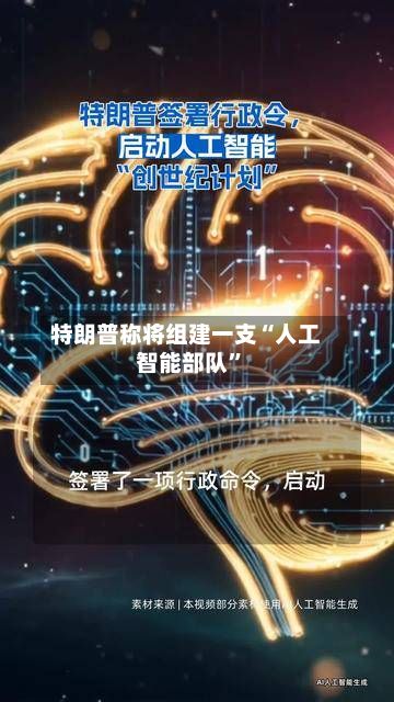 特朗普称将组建一支“人工智能部队	”-第2张图片