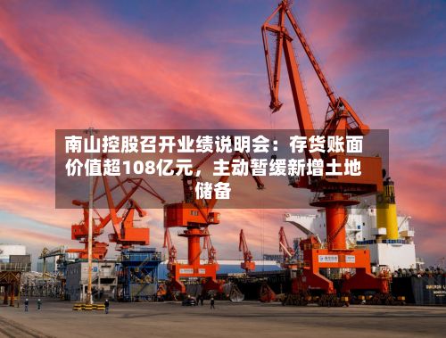 南山控股召开业绩说明会：存货账面价值超108亿元	，主动暂缓新增土地储备-第2张图片