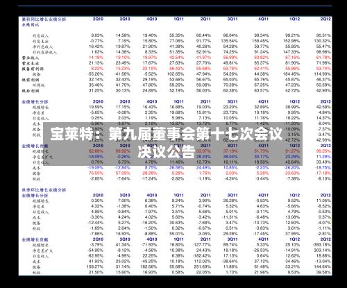 宝莱特：第九届董事会第十七次会议决议公告-第2张图片