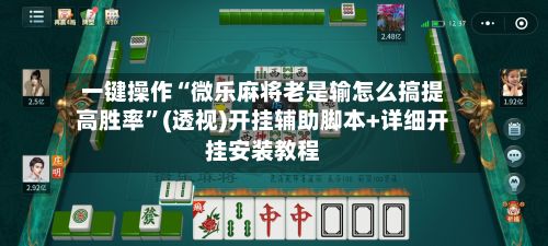 一键操作“微乐麻将老是输怎么搞提高胜率”(透视)开挂辅助脚本+详细开挂安装教程-第3张图片