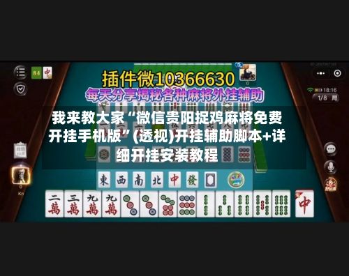 我来教大家“微信贵阳捉鸡麻将免费开挂手机版”(透视)开挂辅助脚本+详细开挂安装教程-第2张图片