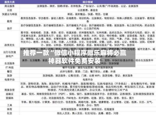 推荐一款“微信小程序微乐麻将必赢神器软件免费安装