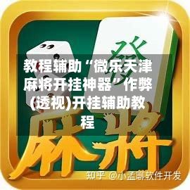 教程辅助“微乐天津麻将开挂神器	”作弊(透视)开挂辅助教程-第2张图片