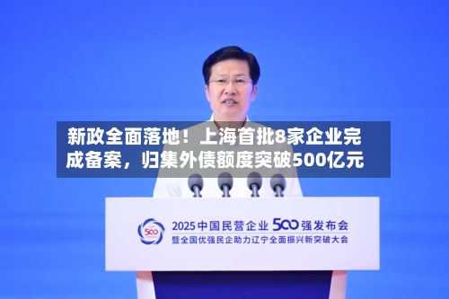 新政全面落地！上海首批8家企业完成备案	，归集外债额度突破500亿元-第2张图片