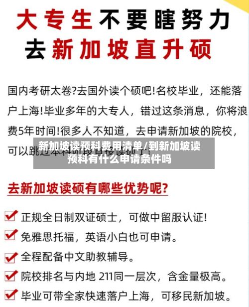 新加坡读预科费用清单/到新加坡读预科有什么申请条件吗-第2张图片