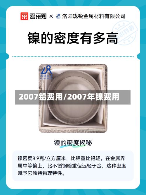 2007铅费用/2007年镍费用