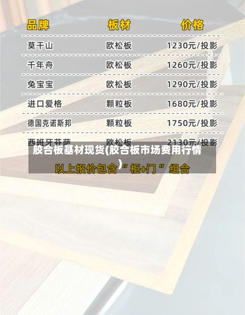 胶合板基材现货(胶合板市场费用行情)-第2张图片