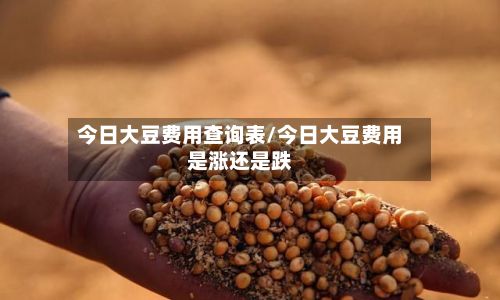 今日大豆费用查询表/今日大豆费用是涨还是跌-第3张图片