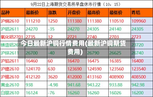 今日最新沪铜行情费用(最新沪铜期货费用)-第2张图片
