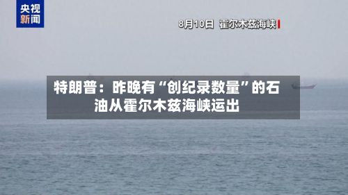 特朗普：昨晚有“创纪录数量”的石油从霍尔木兹海峡运出-第2张图片