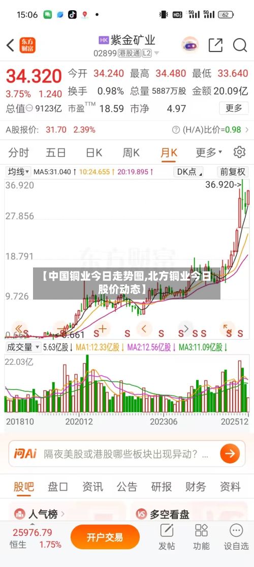 【中国铜业今日走势图,北方铜业今日股价动态】