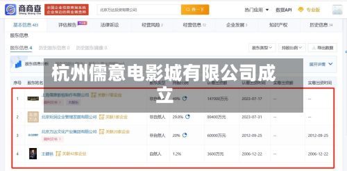 杭州儒意电影城有限公司成立-第3张图片