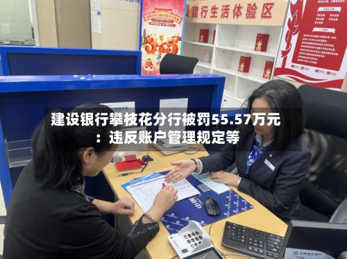 建设银行攀枝花分行被罚55.57万元：违反账户管理规定等