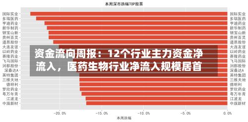 资金流向周报：12个行业主力资金净流入，医药生物行业净流入规模居首-第2张图片