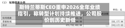 斯特兰蒂斯CEO重申2026全年业绩指引，称转型计划持续推进	，公司股价创历史新低-第2张图片