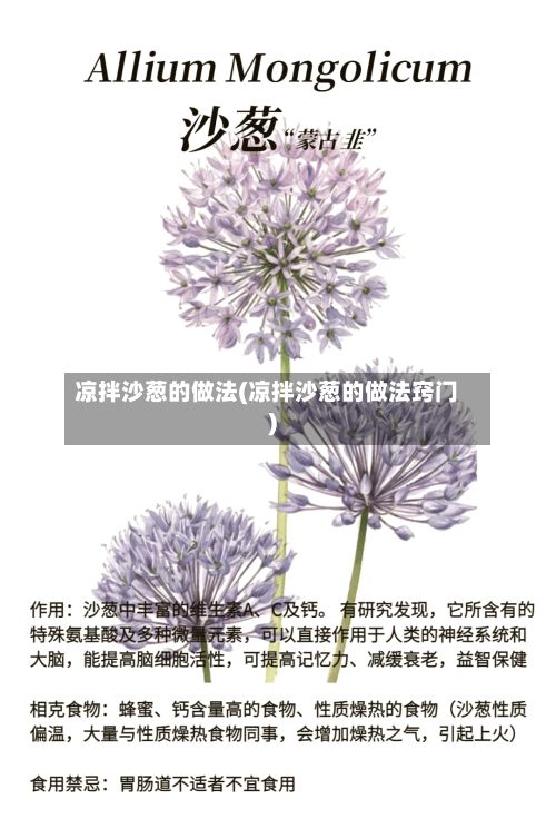 凉拌沙葱的做法(凉拌沙葱的做法窍门)-第2张图片