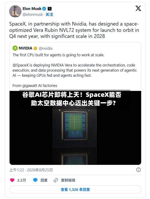谷歌AI芯片即将上天！SpaceX能否助太空数据中心迈出关键一步?-第3张图片