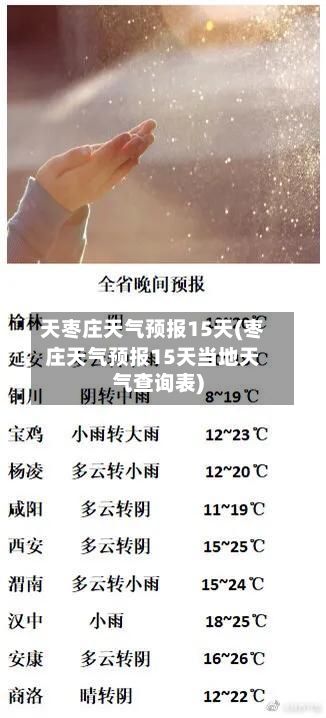 天枣庄天气预报15天(枣庄天气预报15天当地天气查询表)