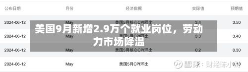 美国9月新增2.9万个就业岗位，劳动力市场降温-第3张图片