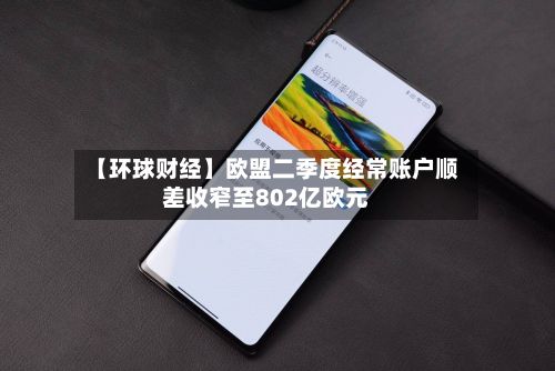 【环球财经】欧盟二季度经常账户顺差收窄至802亿欧元