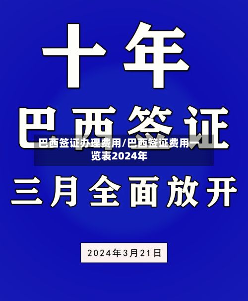 巴西签证办理费用/巴西签证费用一览表2024年-第2张图片