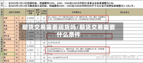期货交易需要现货吗/期货交易需要什么条件-第2张图片