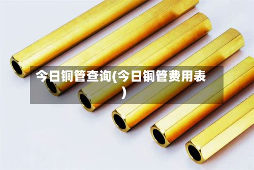 今日铜管查询(今日铜管费用表)